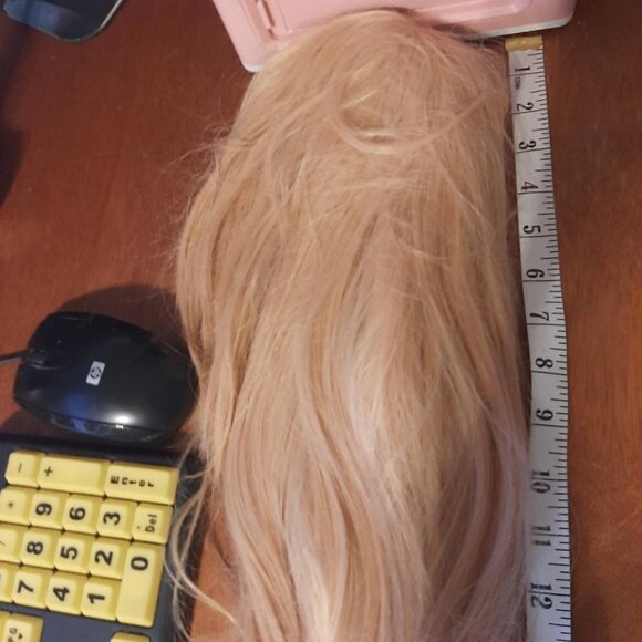 NEW ! Women 37 Inch Long Wig Straight Light Blonde